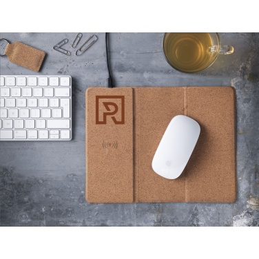 Logotrade promotional giveaway picture of: Cork Wireless Charging Mousepad