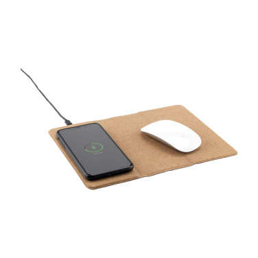 Logotrade corporate gift image of: Cork Wireless Charging Mousepad
