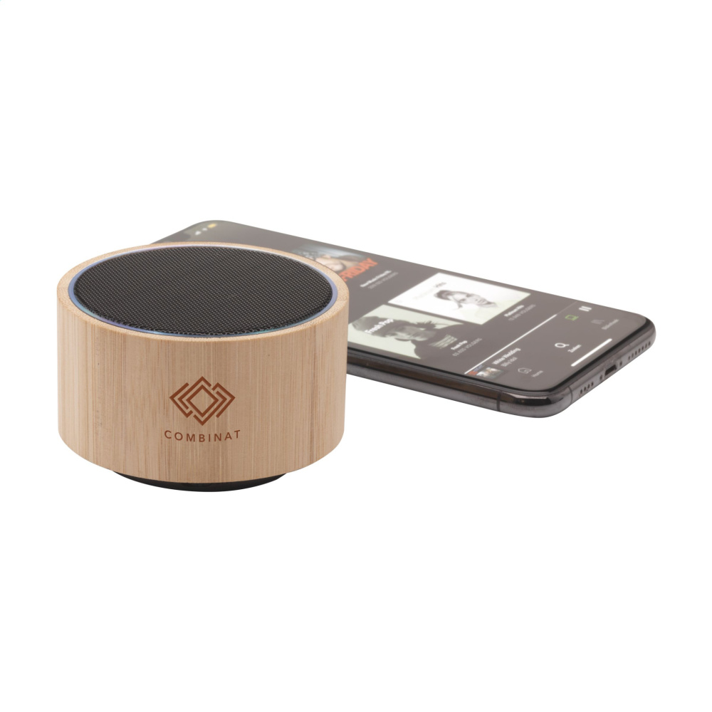 Logo trade promotional products picture of: Wave Bamboo Wireless Speaker