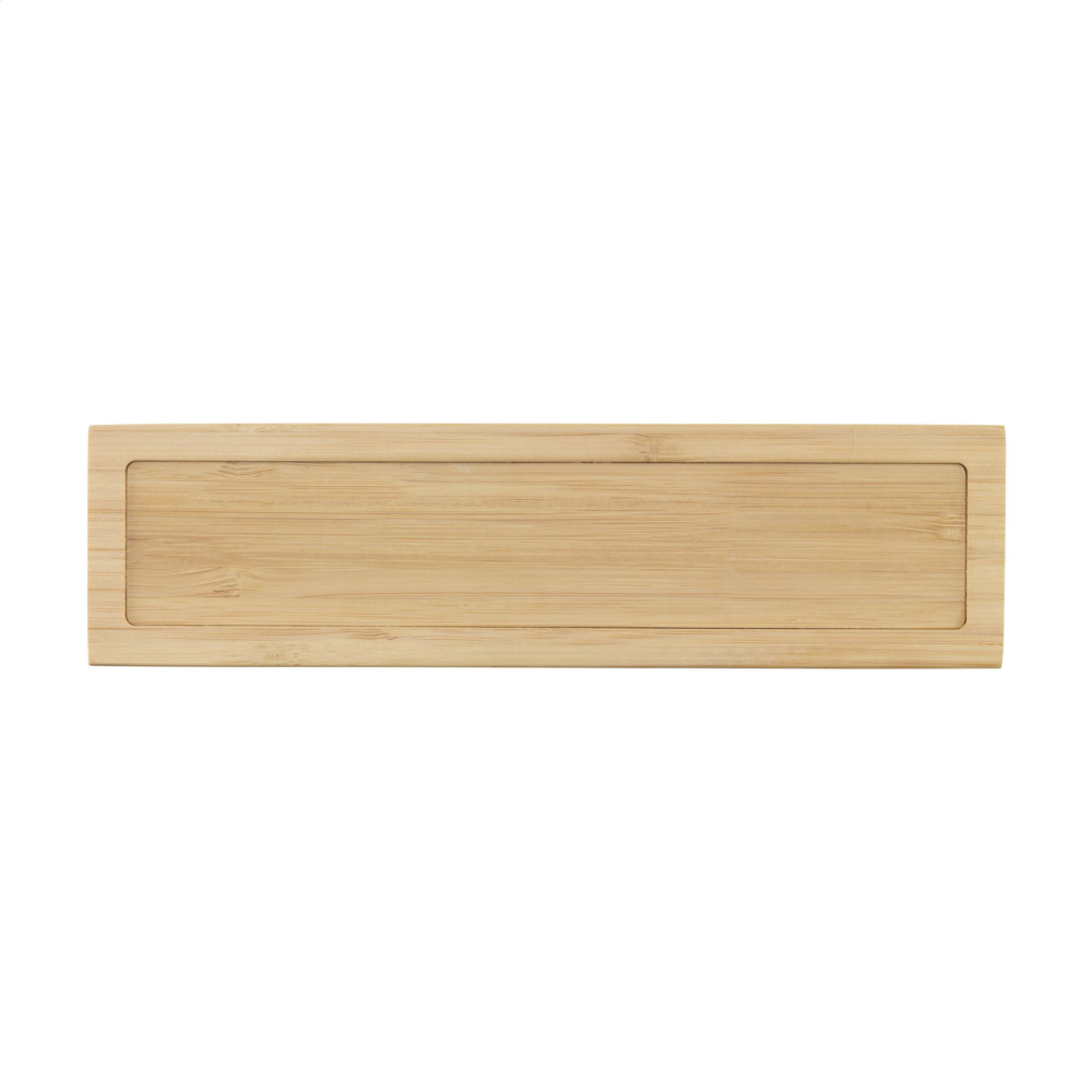 Logotrade promotional merchandise picture of: Bamboo Alarm Clock with Wireless Charger