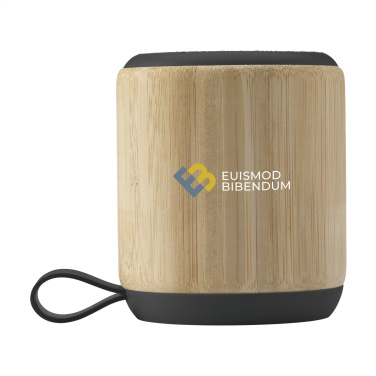 Logo trade corporate gifts image of: Timor Bamboo Wireless Speaker