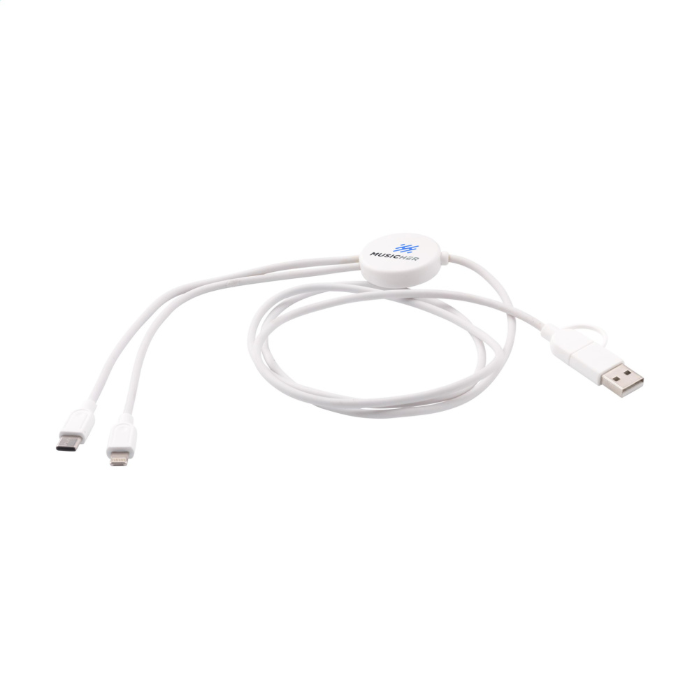 Logo trade promotional giveaway photo of: Charging Cable RCS Recycled ABS-TPE