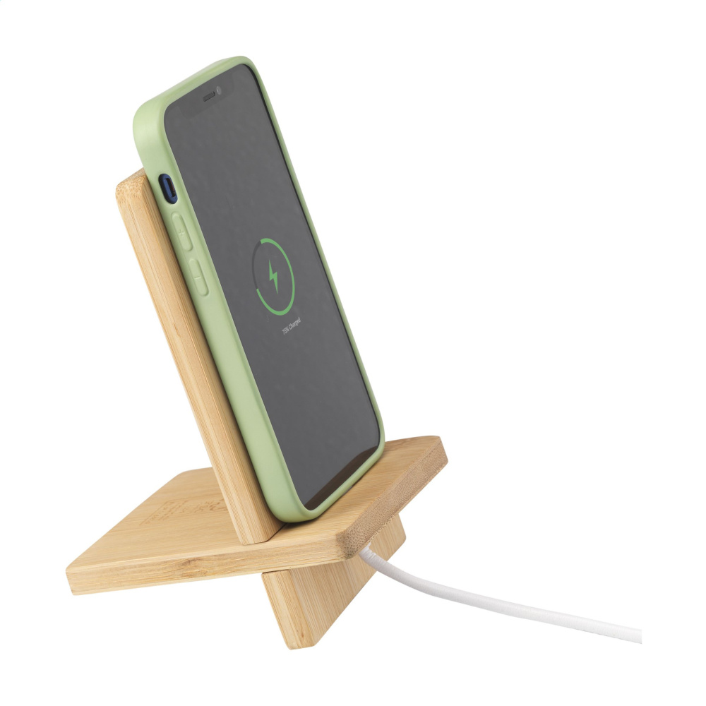 Logo trade promotional merchandise photo of: Miyo Bamboo Phone Stand