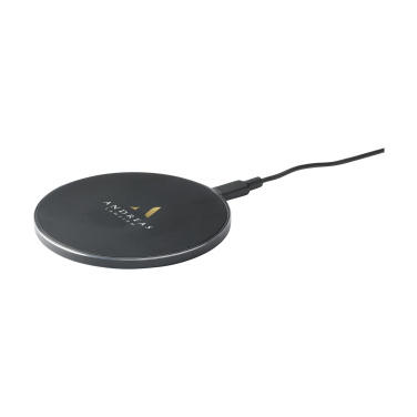 Logo trade corporate gifts picture of: Tecco GRS Recycled Alu 15W Wireless Charger
