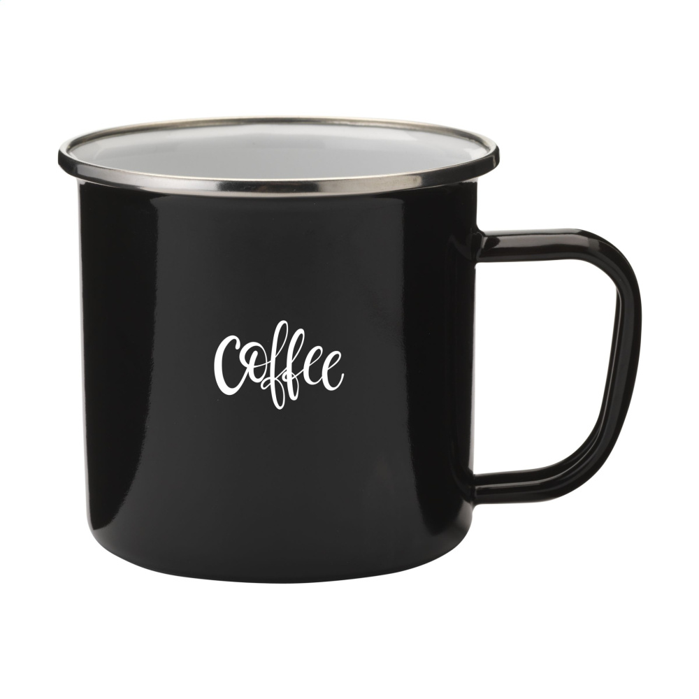 Logotrade advertising products photo of: Retro Silver Enamel Mug 350 ml