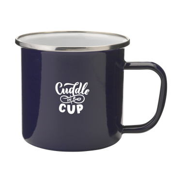 Logotrade promotional item image of: Retro Silver Enamel Mug 350 ml