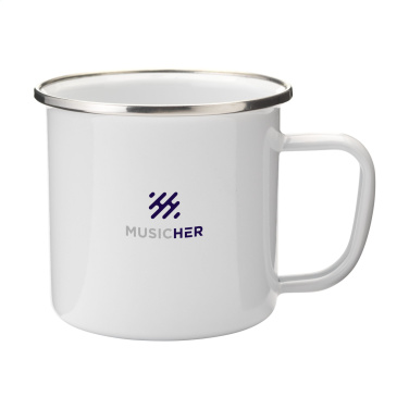 Logotrade promotional merchandise photo of: Retro Silver Enamel Mug 350 ml