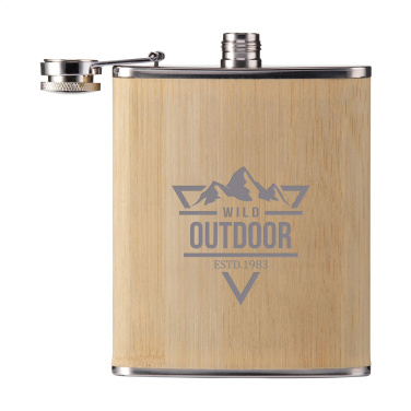 Logotrade promotional products photo of: Hipflask Bamboo 200 ml drinking bottle