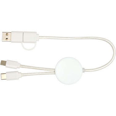 Logo trade promotional gifts image of: Citala 5-in-1 recycled plastic 30 cm data sync and 27W fast charge cable