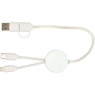 Logotrade corporate gift picture of: Citala 5-in-1 recycled plastic 30 cm data sync and 27W fast charge cable
