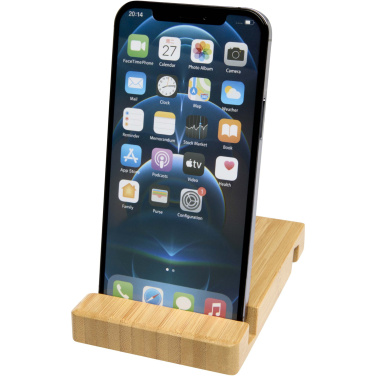 Logo trade corporate gift photo of: Bubup bamboo 2-angled tablet and phone stand
