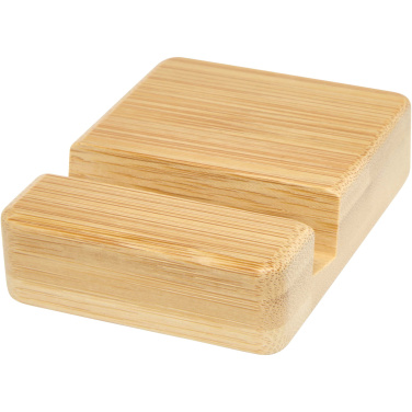 Logo trade corporate gifts image of: Ebla bamboo phone stand