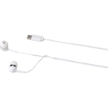 Logotrade promotional merchandise photo of: Dofida wired Type-C earbuds with recycled plastic storage box