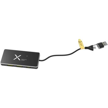 Logotrade promotional items photo of: SCX.design H20 8-in-1 USB hub with dual input and 6-ports