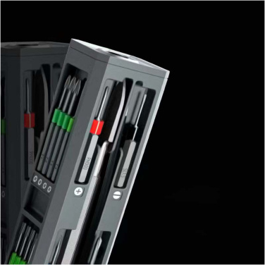 Logo trade promotional merchandise picture of: SCX.design T20 30-piece screwdriver and repair set in aluminium case