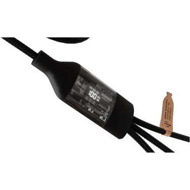 Logo trade promotional merchandise photo of: SCX.design C50 5-in-1 fast charging 100W/5A cable with digital display