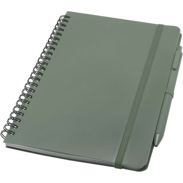 Logotrade promotional product picture of: Thalaasa A5 ocean-bound hard cover notebook with ballpoint pen (black ink)