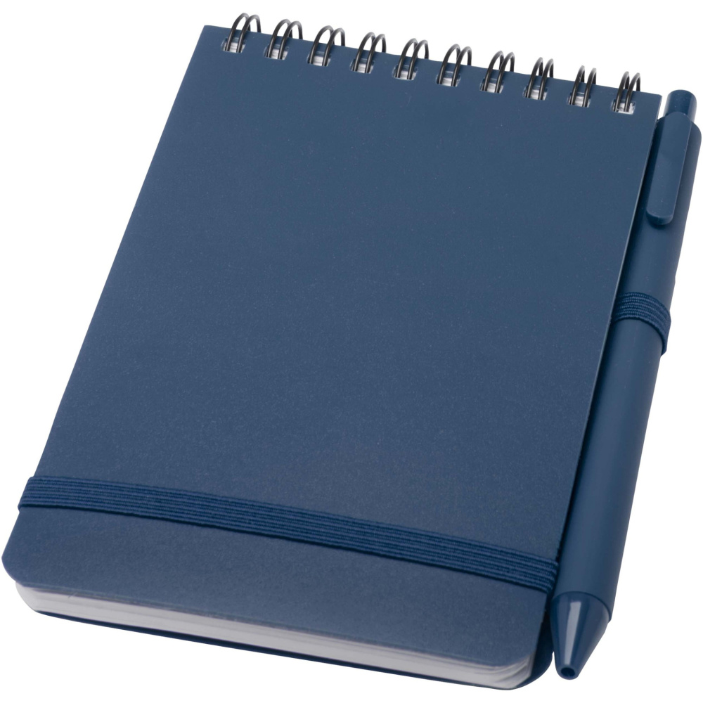 Logo trade advertising products image of: Thalaasa A6 hard cover ocean-bound notebook with ballpoint pen (black ink)