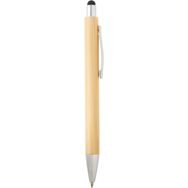 Logotrade promotional product image of: Oblys bamboo ballpoint pen and mechanical pencil set (black ink)