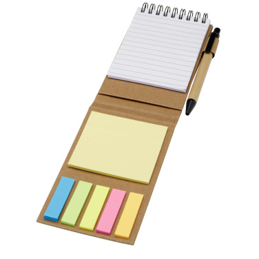 Logo trade promotional product photo of: Flipper sticky notepad with ballpoint pen (black ink)