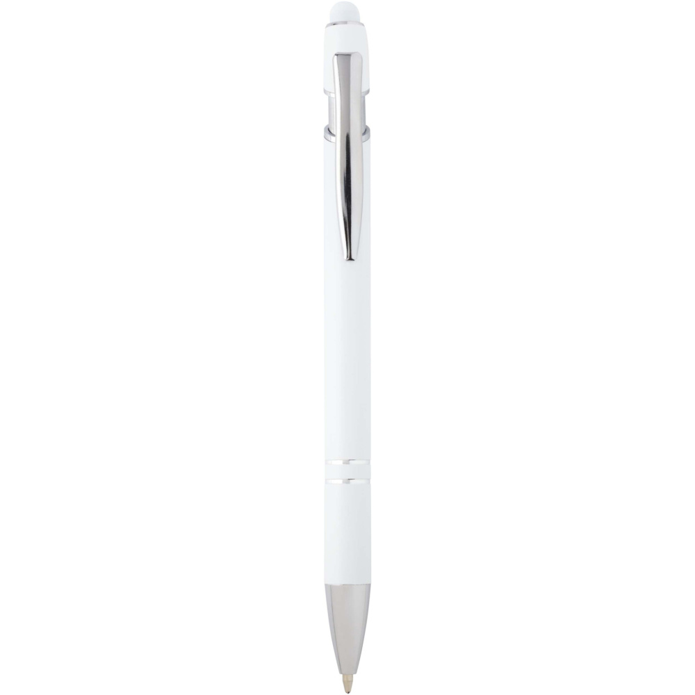 Logo trade promotional items image of: Kish ballpoint pen with silver finish (black ink)
