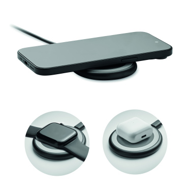 Logo trade corporate gifts image of: 3 in 1 wireless charger 15W