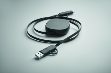Logo trade promotional gift photo of: 60W retractable charging cable