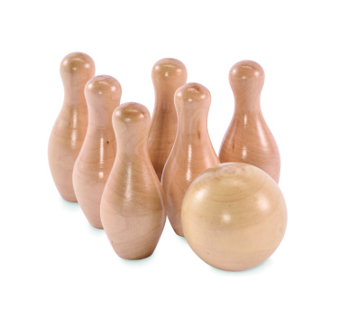 Logotrade promotional merchandise image of: Mini pine wood bowling set