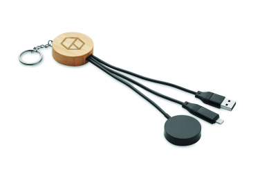 Logo trade advertising products picture of: Key ring with 4 in 1 60W cable