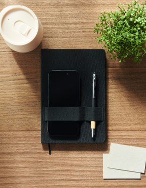 Logo trade advertising products picture of: A5 RPET notebook with pen