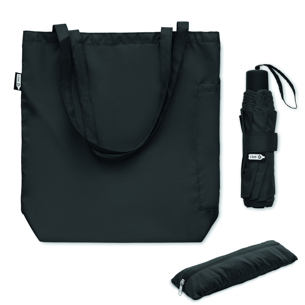 Logo trade corporate gift photo of: 21 inch RPET umbrella set