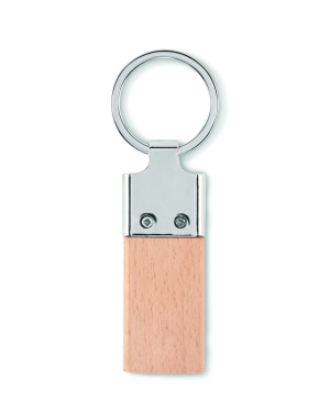 Logotrade promotional item picture of: Key ring with rubber wood