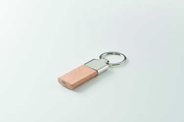 Logo trade promotional merchandise photo of: Key ring with rubber wood