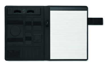 Logo trade advertising products image of: A4 folder and wireless charger