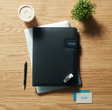 Logo trade promotional giveaways picture of: A4 folder and wireless charger