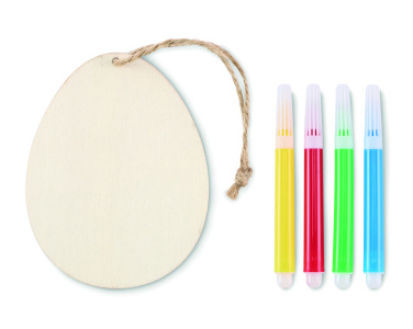 Logotrade promotional merchandise image of: Wooden egg painting set