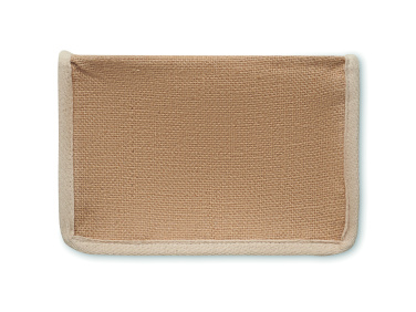 Logotrade promotional gift image of: Jute and canvas cooler bag 3L