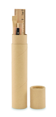 Logo trade promotional gifts image of: Paper tube stationery set