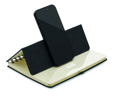 Logo trade advertising product photo of: A5 notebook with phone holder