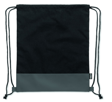Logotrade promotional giveaway image of: RPET PU drawstring bag 2 tone