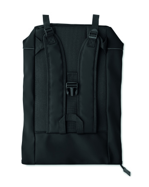 Logo trade promotional giveaways image of: Laptop 15" roll top PU backpack
