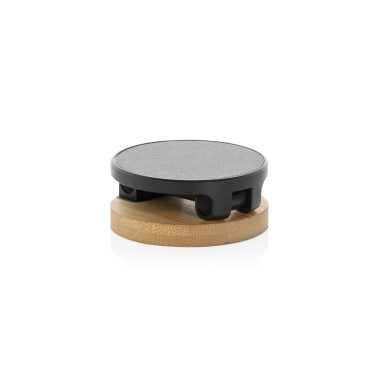 Logotrade promotional products photo of: Magmount RCS recycled plastic and bamboo phone stand