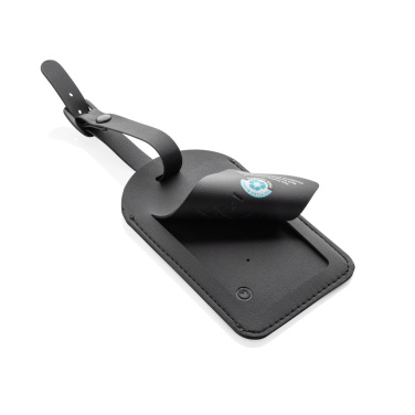 Logotrade promotional gift picture of: Globetrack RCSrPolyester luggage tag with worldwide locating