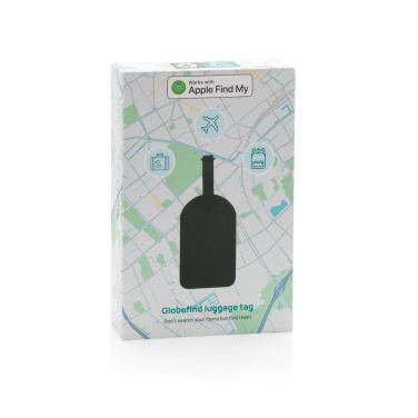 Logo trade business gifts image of: Globetrack RCSrPolyester luggage tag with worldwide locating