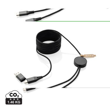 Logotrade promotional items photo of: Terra RCS recycled PET 3 meter  4-in-1 cable
