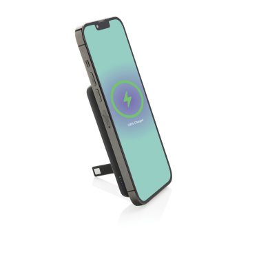 Logo trade promotional merchandise picture of: Zen RCS rplastic 5000 mah 5W magnetic bamboo powerbank
