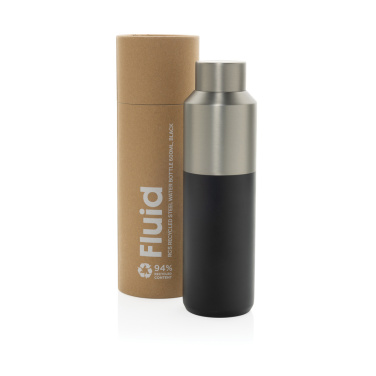 Logotrade promotional items photo of: Fluid RCS certified recycled steel water bottle 600ml