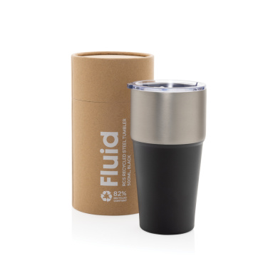 Logotrade advertising products photo of: Fluid RCS certified recycled steel tumbler 500ml