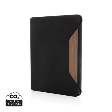 Logo trade promotional items image of: Teri AWARE™ RPET and walnut A4 portfolio