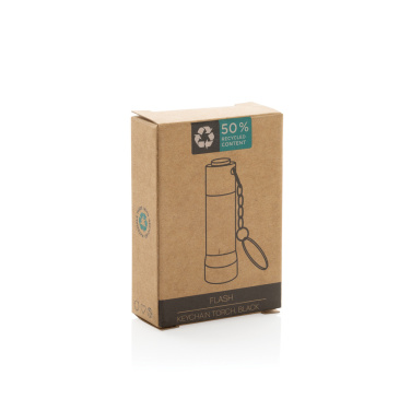 Logo trade promotional merchandise photo of: Flash RCS recycled aluminium keychain torch